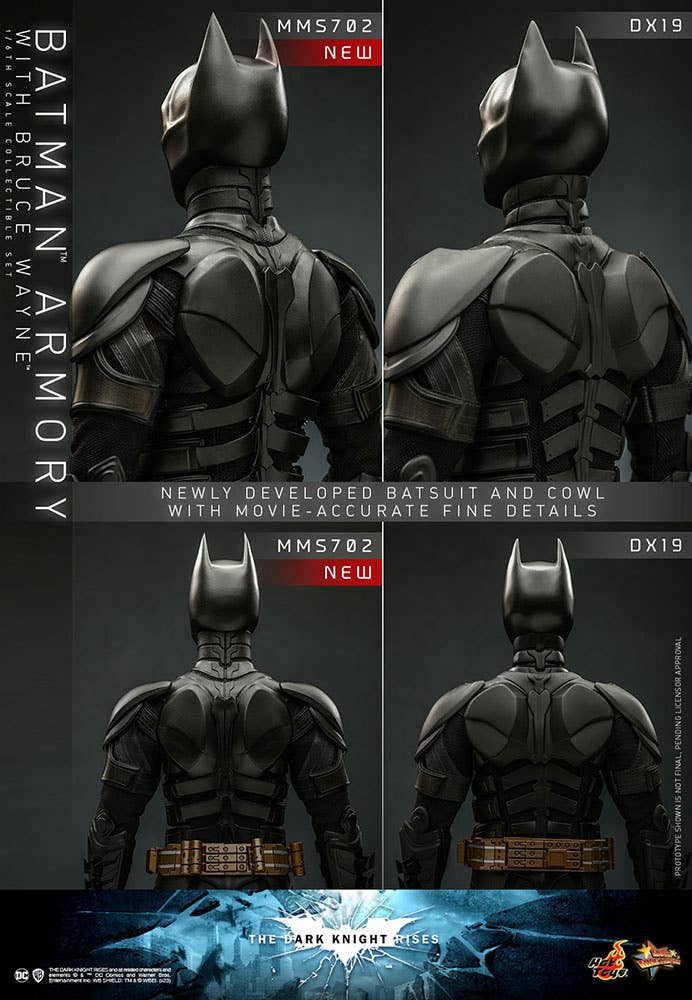 Movie Masterpiece Fully Poseable Figure The Dark Knight Rises Batman Armory with Bruce