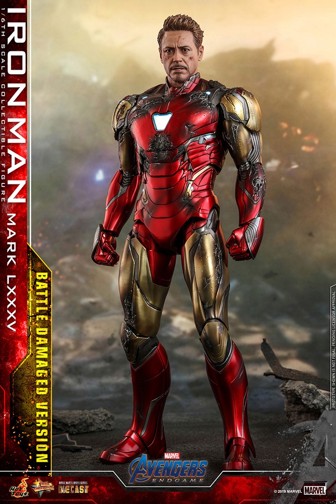 Avengers 3 For 12" Figure Body 1/6 Iron Man Tony Stark Head Sculpt Damaged Ver 