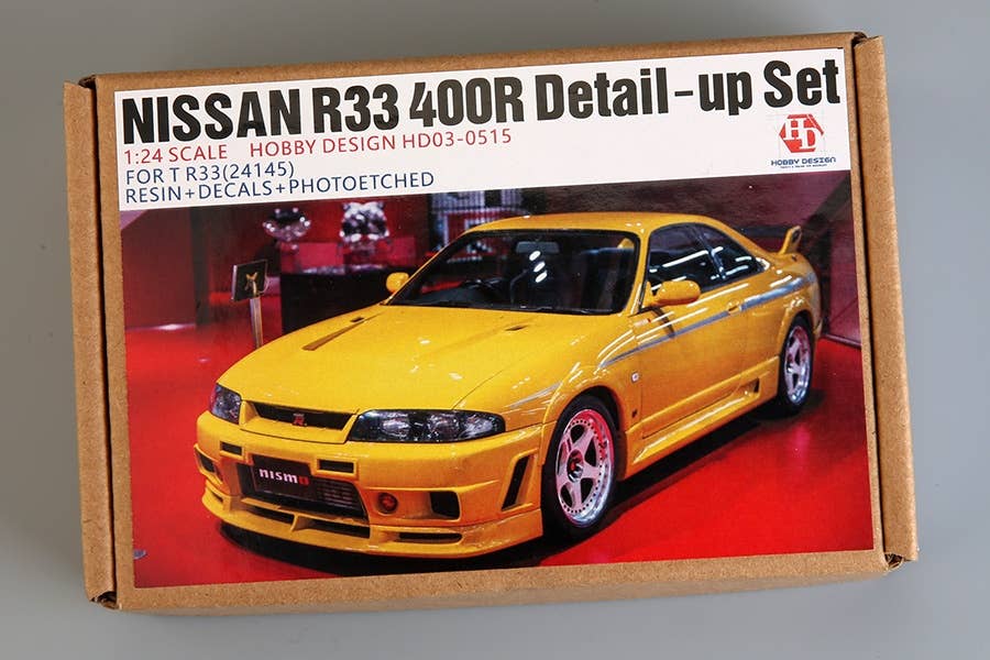 タミヤ r33 ボディ 作成途中(ステッカー、ミラー、ウイング付属) Nissan R33 400R Detail-up Sets for Tamiya | HLJ.com