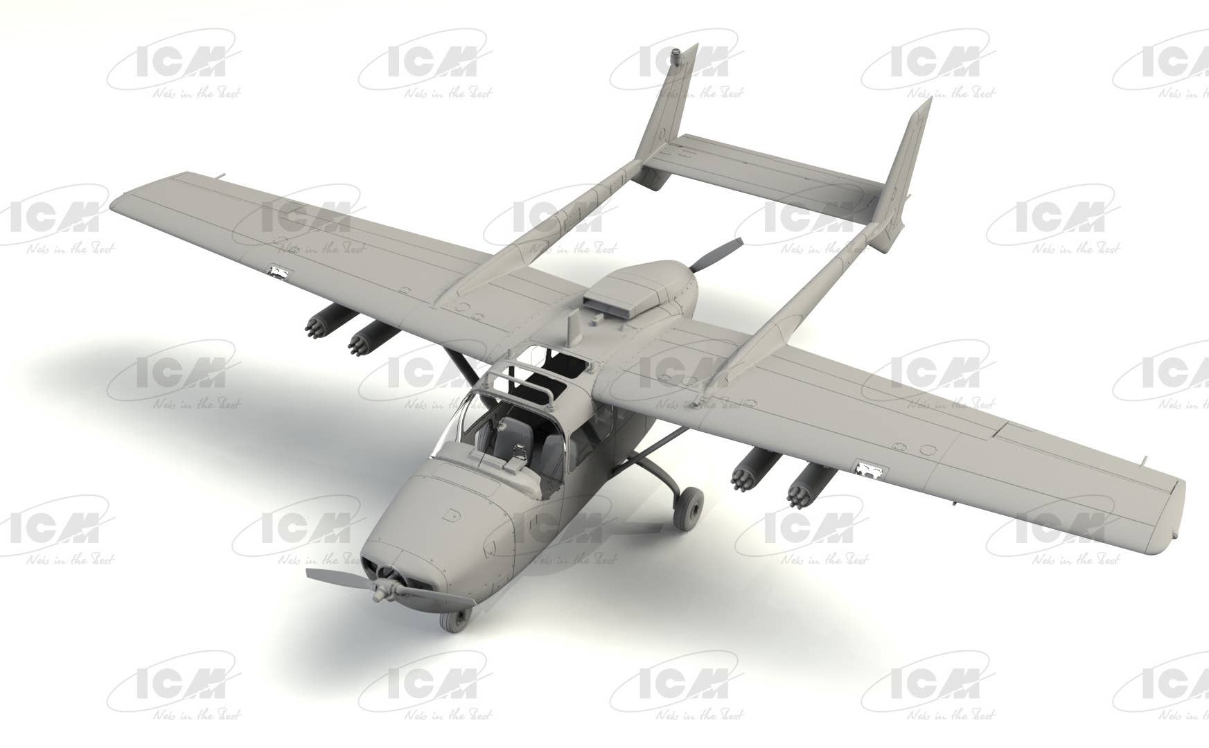 VINTAGE 1/48 ITALERI TESTORS CESSNA SKYMASTER O-2A AIRPLANE PLASTIC MODEL KIT NE | #3930753040