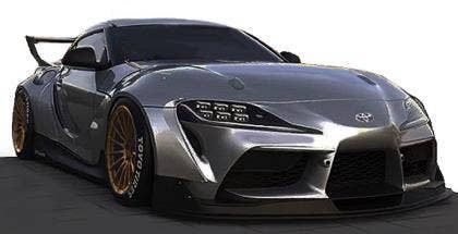 Voiture Miniature Toyota Supra A90 Pandem 1:64 - Ignition Model IG2334 - Bleu Gris Métallisé Mat