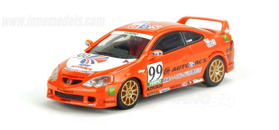 INNO64 1:64 Japan Verno One Make Race 2002 HONDA INTEGRA Type-R DC5 #99 Autobacs 