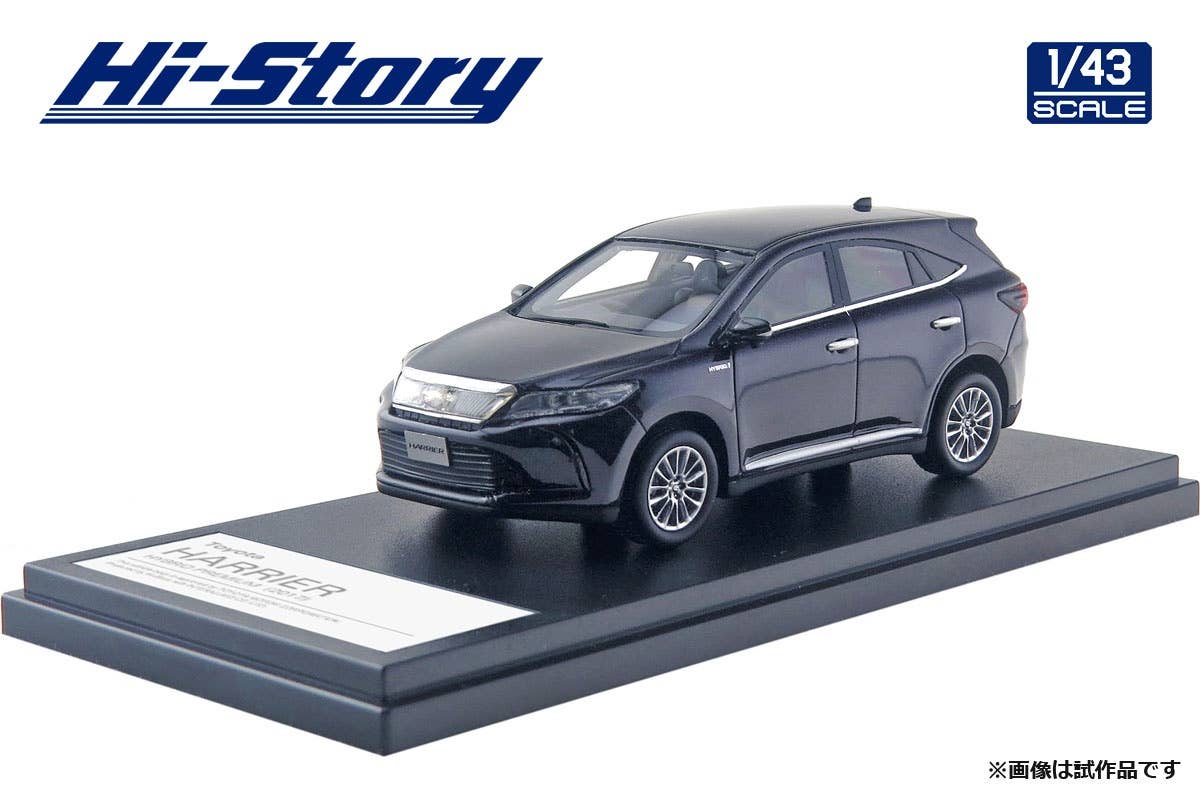 TOYOTA HARRIER 1/43 スケールモデル ブラック Toyota Harrier Hybrid Premium (2017) Sparkling Black Pearl Crystal
