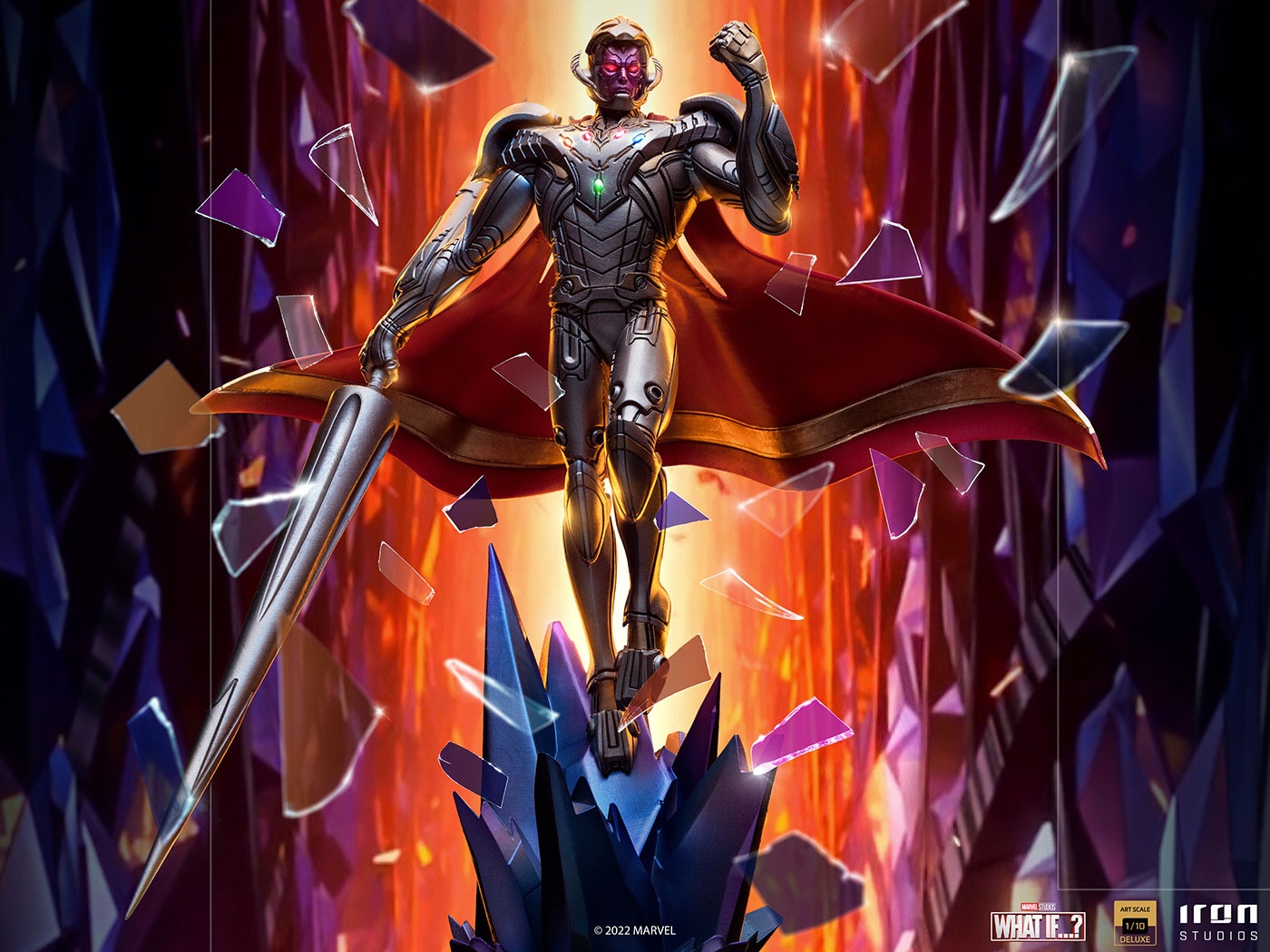 Marvel - Iron Studios Scale Statue: Deluxe Art Scale - Infinity Ultron [ Animated / What If...?] 