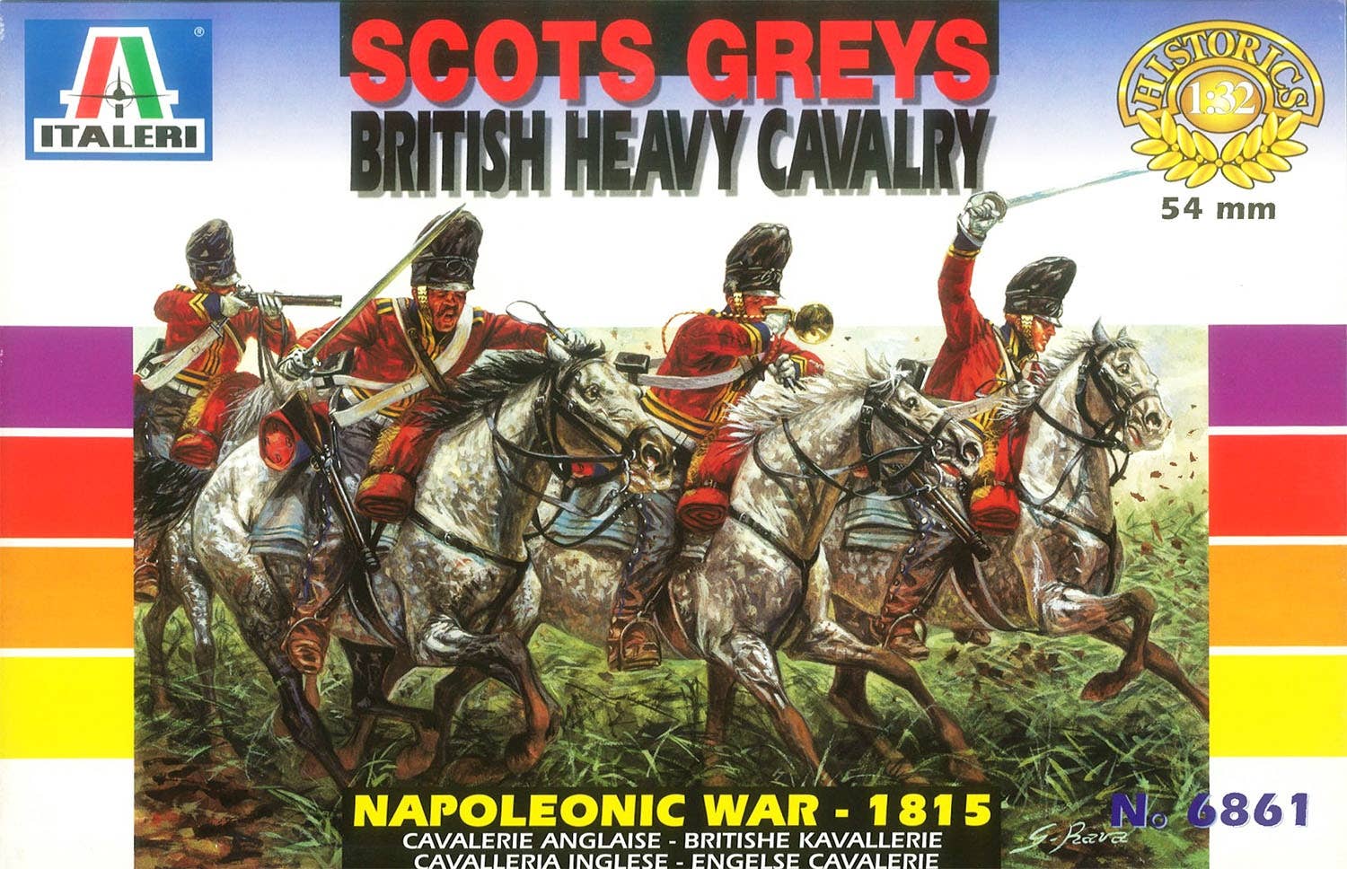 Figurines Waterloo 1815 - Scots Greys British Cavalry - Échelle 1/72 - Marque ESCI - Occasion à Peindre