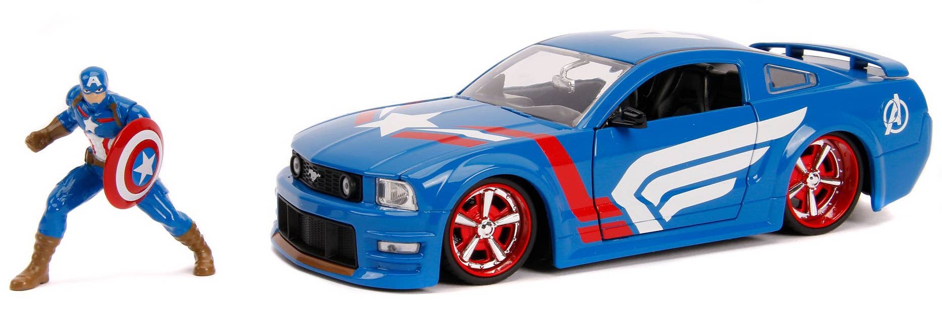 Jada 1/24 - 2006 Ford Mustang GT Captain America - Modèle Réduit Diecast NEUF