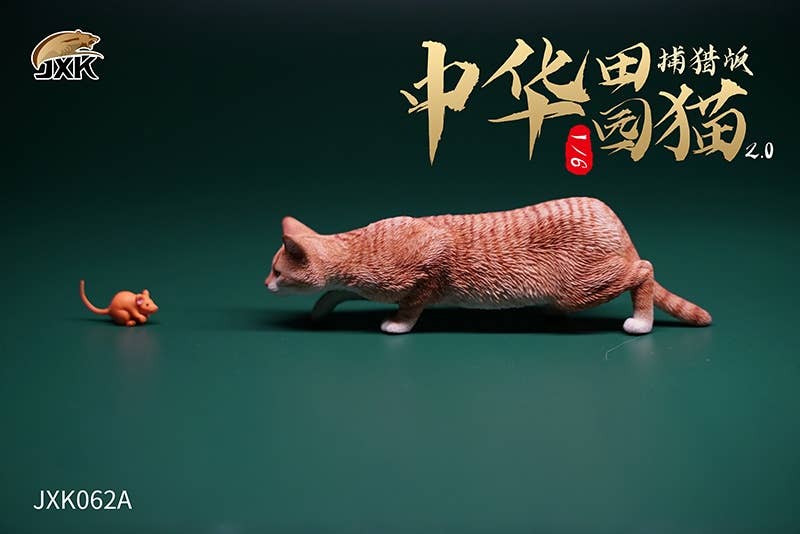 1/6 ヘッド ネコ C Orange Stripe（MOS-2206C） JXK 1/6 Orange Cats 2.0 Figure Chinese Garden Cat Animal