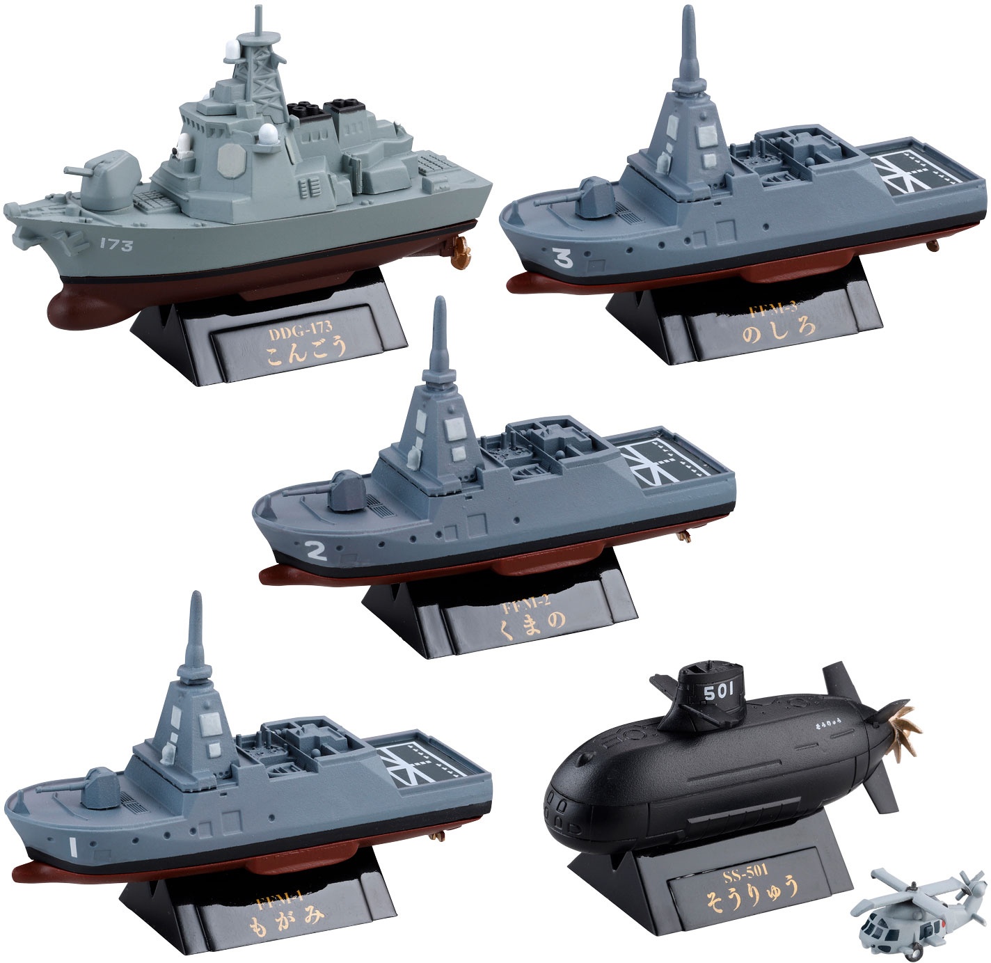 Mini Q World Ship Deformation 6 Maritime Self-Defense Force Vol.2 Attendance! State-of-the-art ship 1Box 6pcs