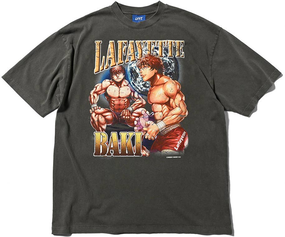 LFYT BAKI グラフィック Tシャツ チャコール M LFYT x Grappler Baki HANMA BAKI TEE M Size | HLJ.com