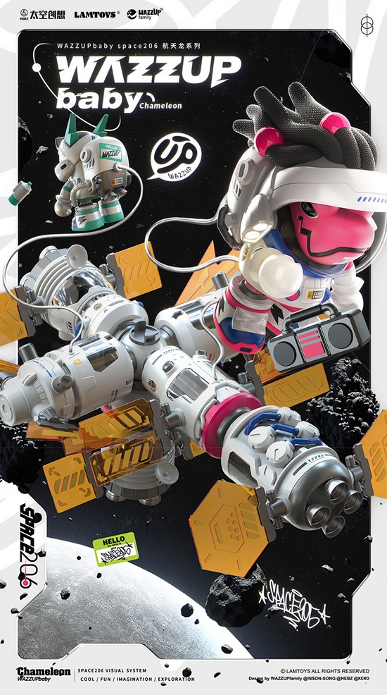 WAZZUP BABY x CASC SPACE 206 Series Trading Figure: 1Box (6pcs