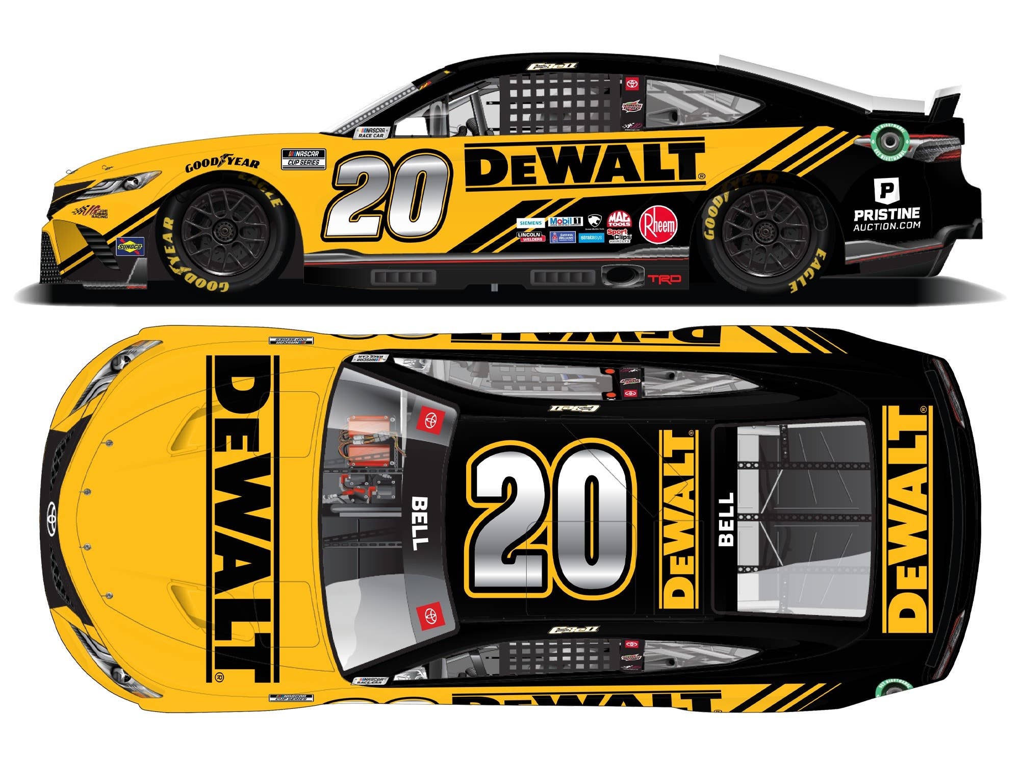 Christopher Bell 20 Dewalt TOYOTA Camry NASCAR 2022 Next Generation Elite HLJ