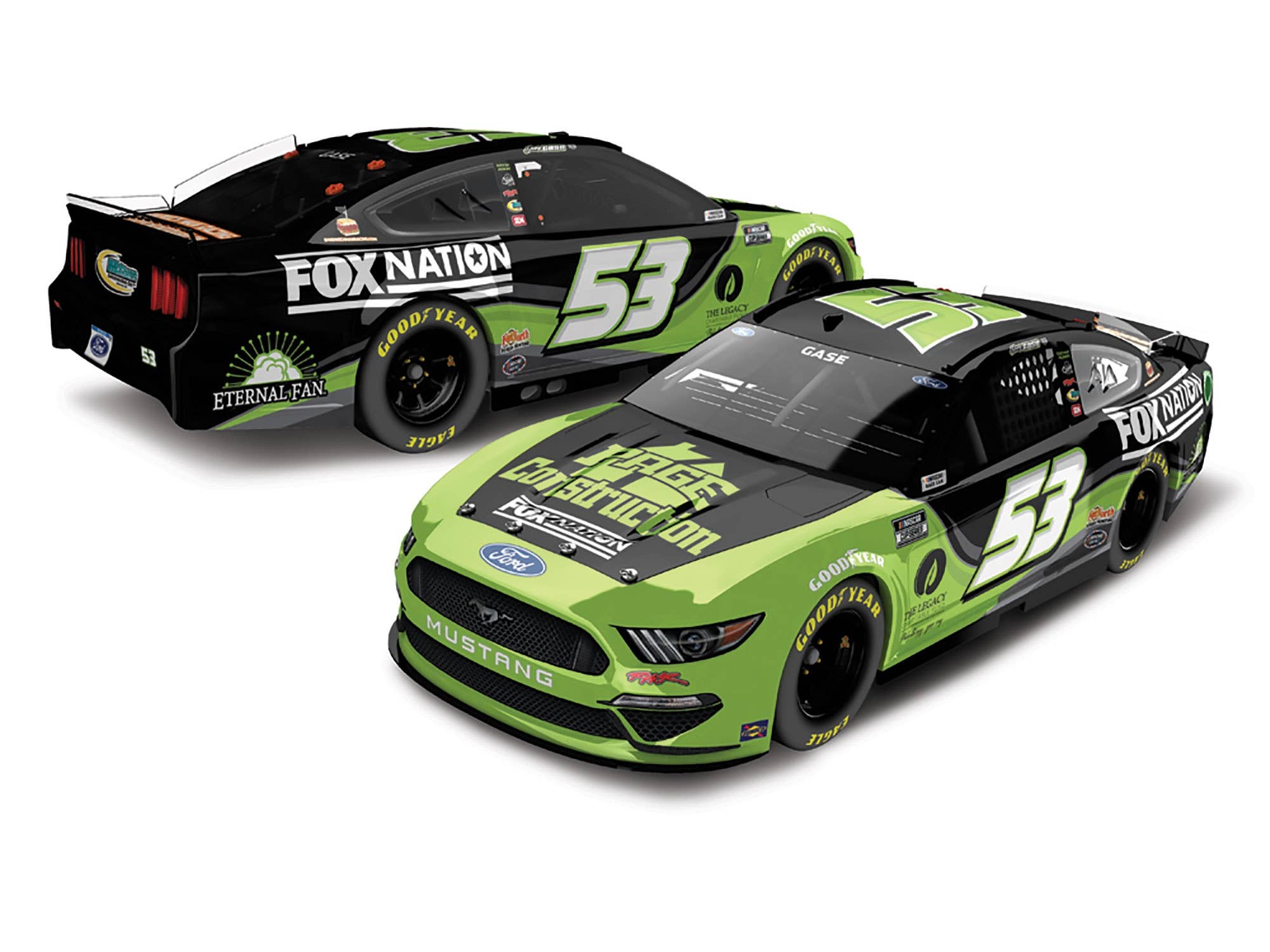 ジョージベン Joey Gase # 53 Page Construction Ford Mustang NASCAR 2021