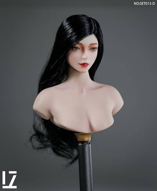 ドールアクセサリー　1/6 女性ヘッドパーツD：Black Long Hair Female Head Parts D : Black Long Hair | HLJ.com