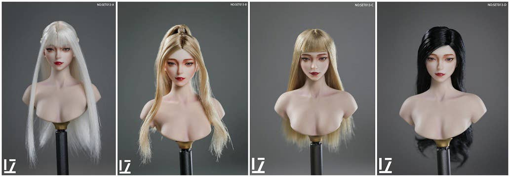 ドールアクセサリー　1/6 女性ヘッドパーツD：Black Long Hair Female Head Parts D : Black Long Hair | HLJ.com