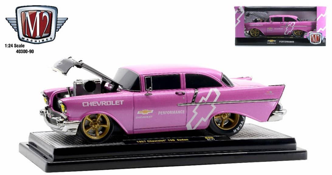 M2 1957 シボレー 150 セダン M2 Machines 1957 Chevrolet 150 Sedan - Medium Pink Pearl