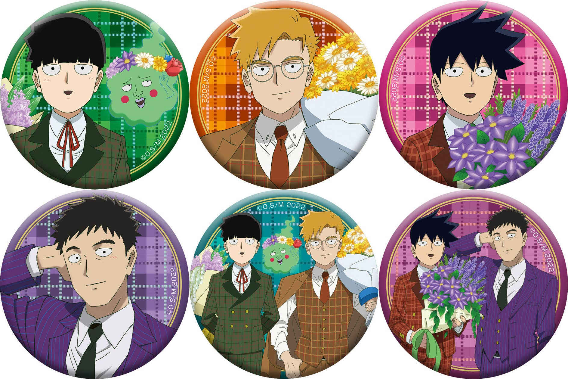 Mob Psycho 100 III: Newly Drawn Can Badge Collection [Suit ver.] 1Box ...