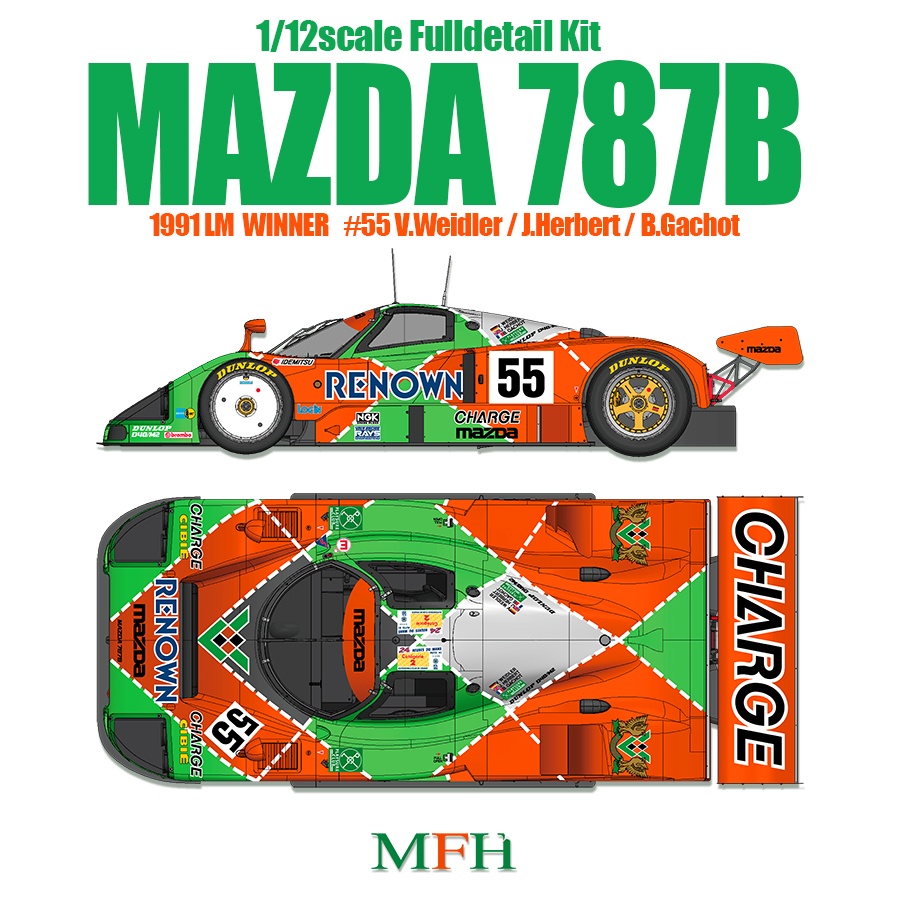 1/12 Full Detailed Kit: Mazda 787B