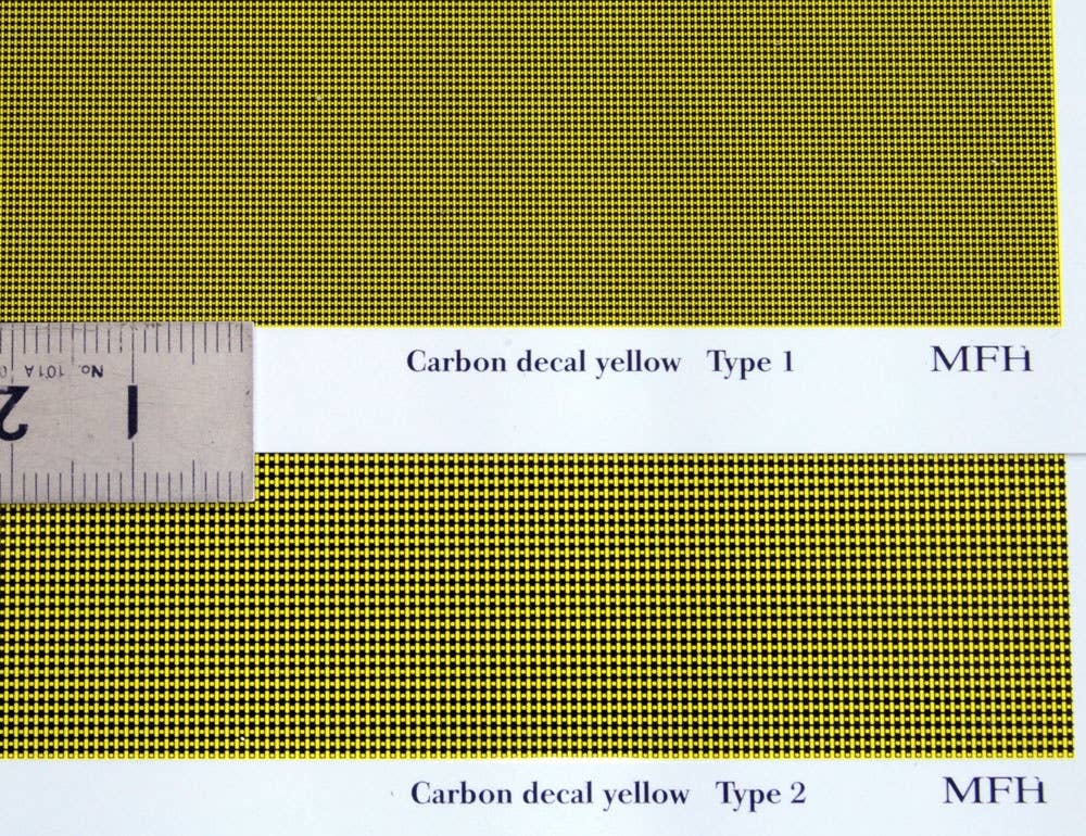 Carbon Decal Yellow Kevlar Type 2