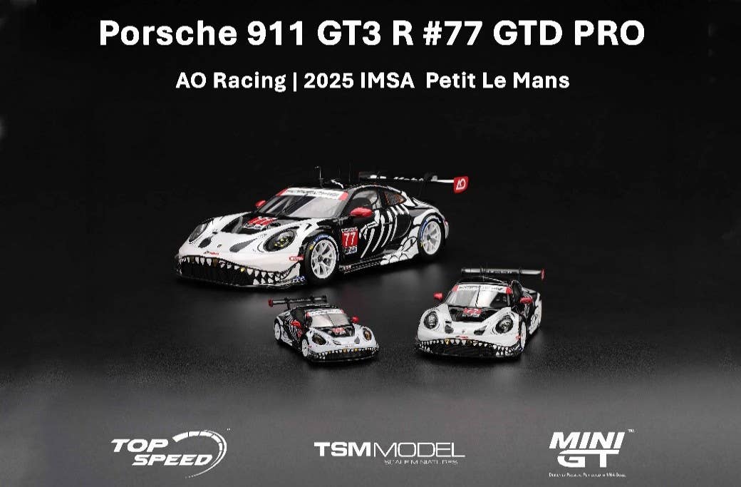 Porsche 911 Gt3 R Imsa Petit Le Mans 2025 #77 Ao Racing (Left-Hand