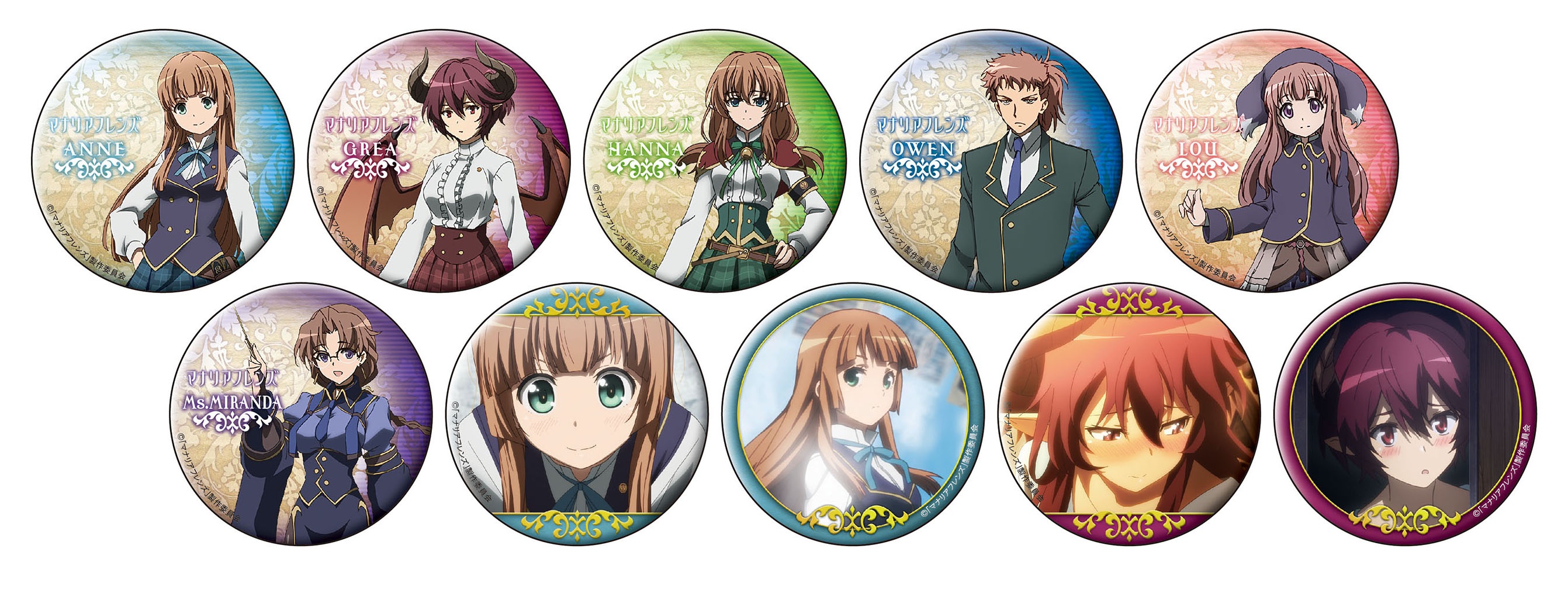 Manaria Friends (Anime Ver.): Chara Badge Collection 1Box 10pcs