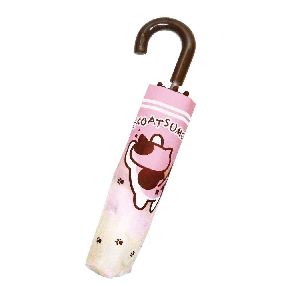 Neko Atsume Folding Umbrella Pink