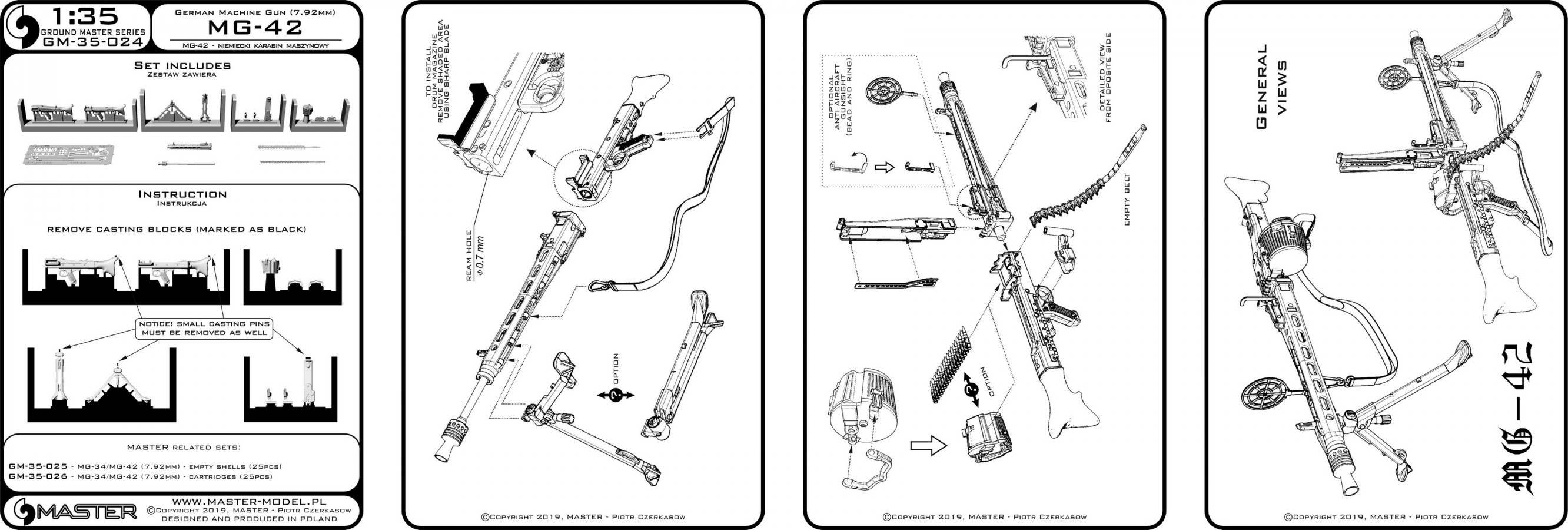 thumbnail image 2 of Master Model 1/35 German MG 42 Machine Gun - WWII Militaria Kit (GM-35-024) 2 of 3