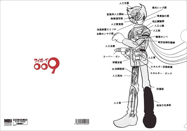 Metal Boy Goods Clear Folder Cyborg 009 Internal Structure 1