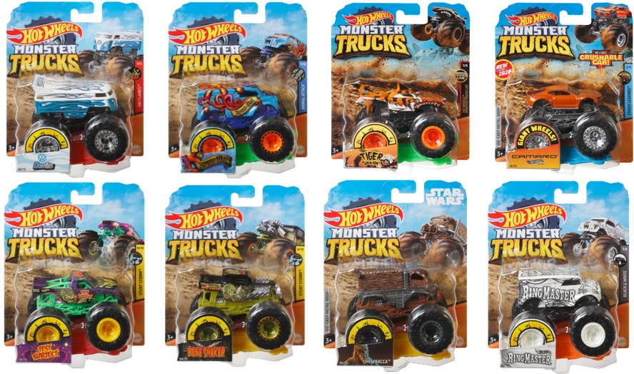 Hot Wheels FYJ44 Monster Trucks 1:64 Scale Die-Cast Assortment with Gi –  Stabeto