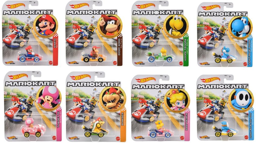 Hot Wheels Mario Kart Assorted 1Box 8pcs (GBG25-987C)