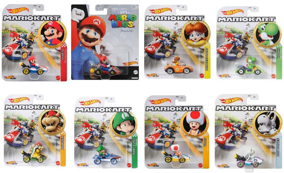 Hot Wheels Mario Kart Assorted 1Box 8pcs (GBG25-987C)