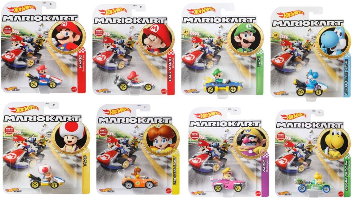 Hot Wheels Mario Kart Assortment 1Box (8pcs) (GBG25987Q)