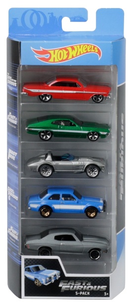 Hot Wheels Fast & Furious 5PK Vehicles