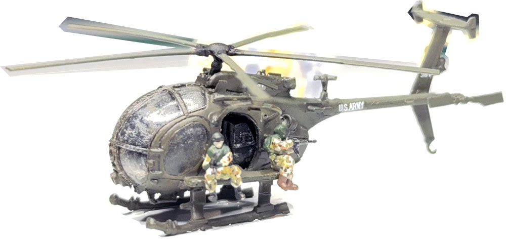 MH-6 Little Bird & Delta Force Member Figure Set (with Decal