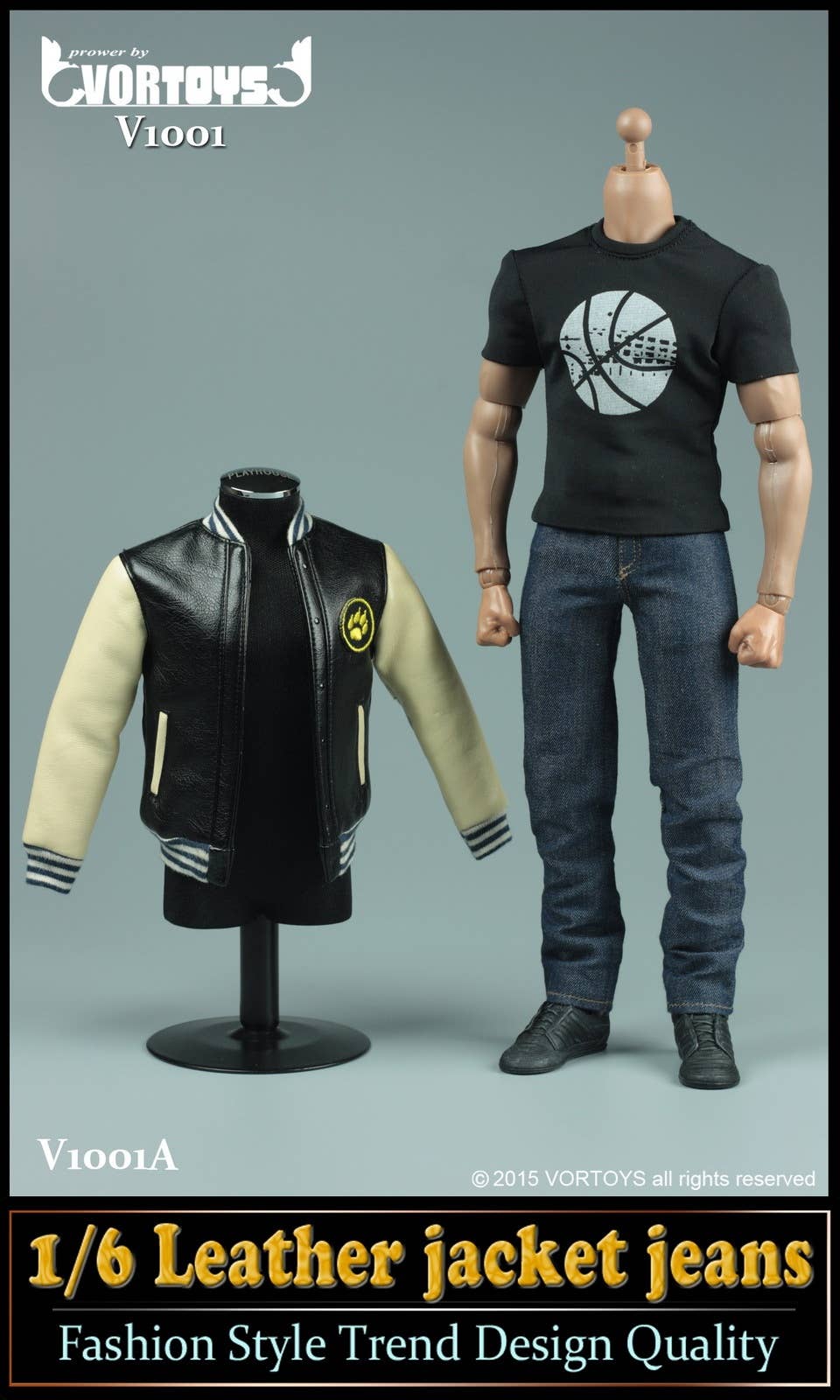 Vor Figure VOR Toys Mens Leather Jacket Leather Jeans Set White | HLJ.com
