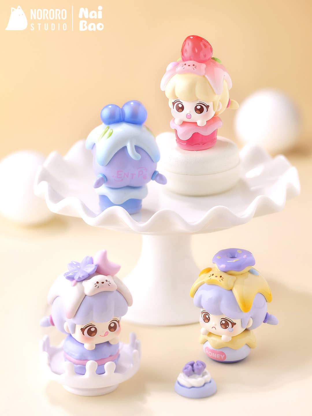 Nai Bao Cat Tea Party Series Mini Trading Figure 1Box 8pcs