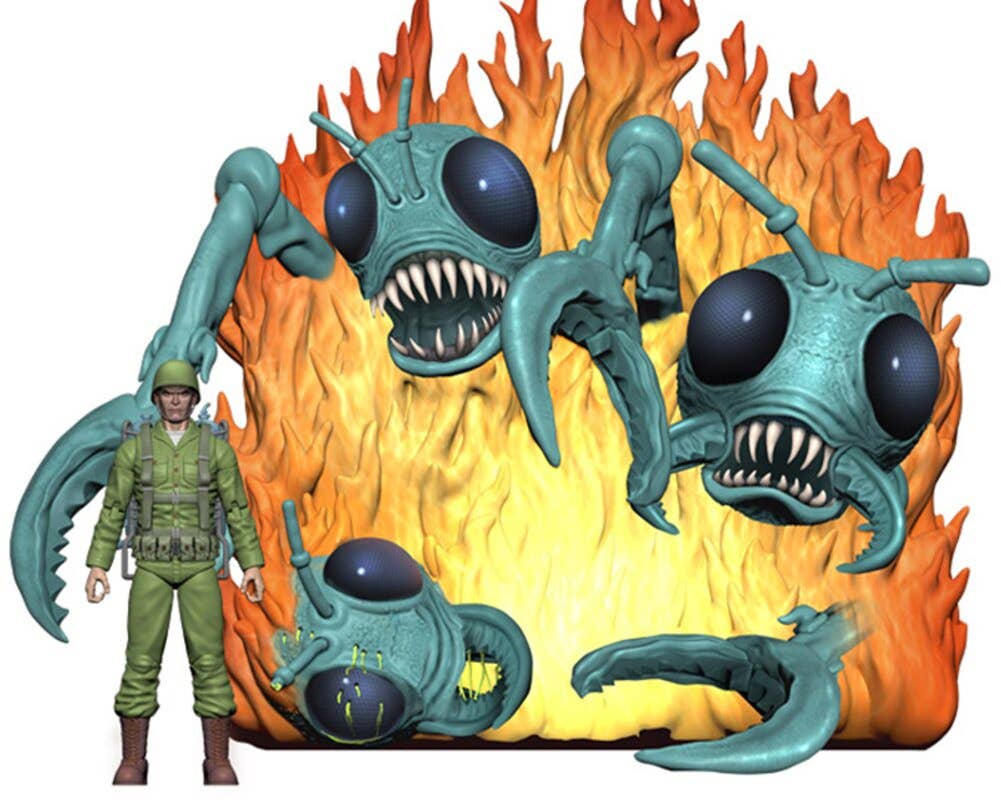 Mars Attacks! / The Flame Throwers (Card #35) Human Soldier 6inch