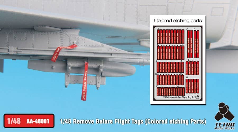 Remove Before Flight Tags (Colored Etching Parts)