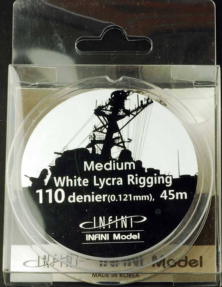 Medium White Lycra Rigging 110 Denier (0.121mm) 45m | HLJ.com