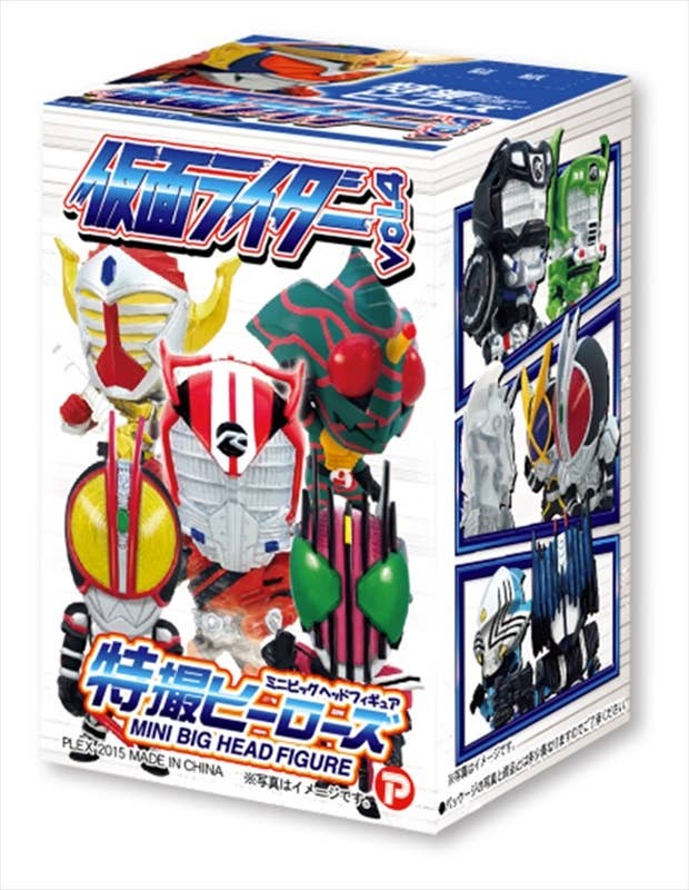 Mini Big Head Figure Tokusatsu Heroes Kamen Rider Vol.4: 1Box