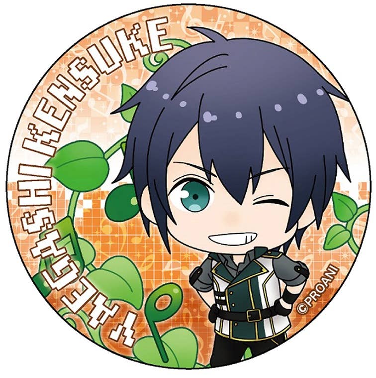 Tsukipro the Animation Chara Music Pearl Paper Can Badge Kensuke