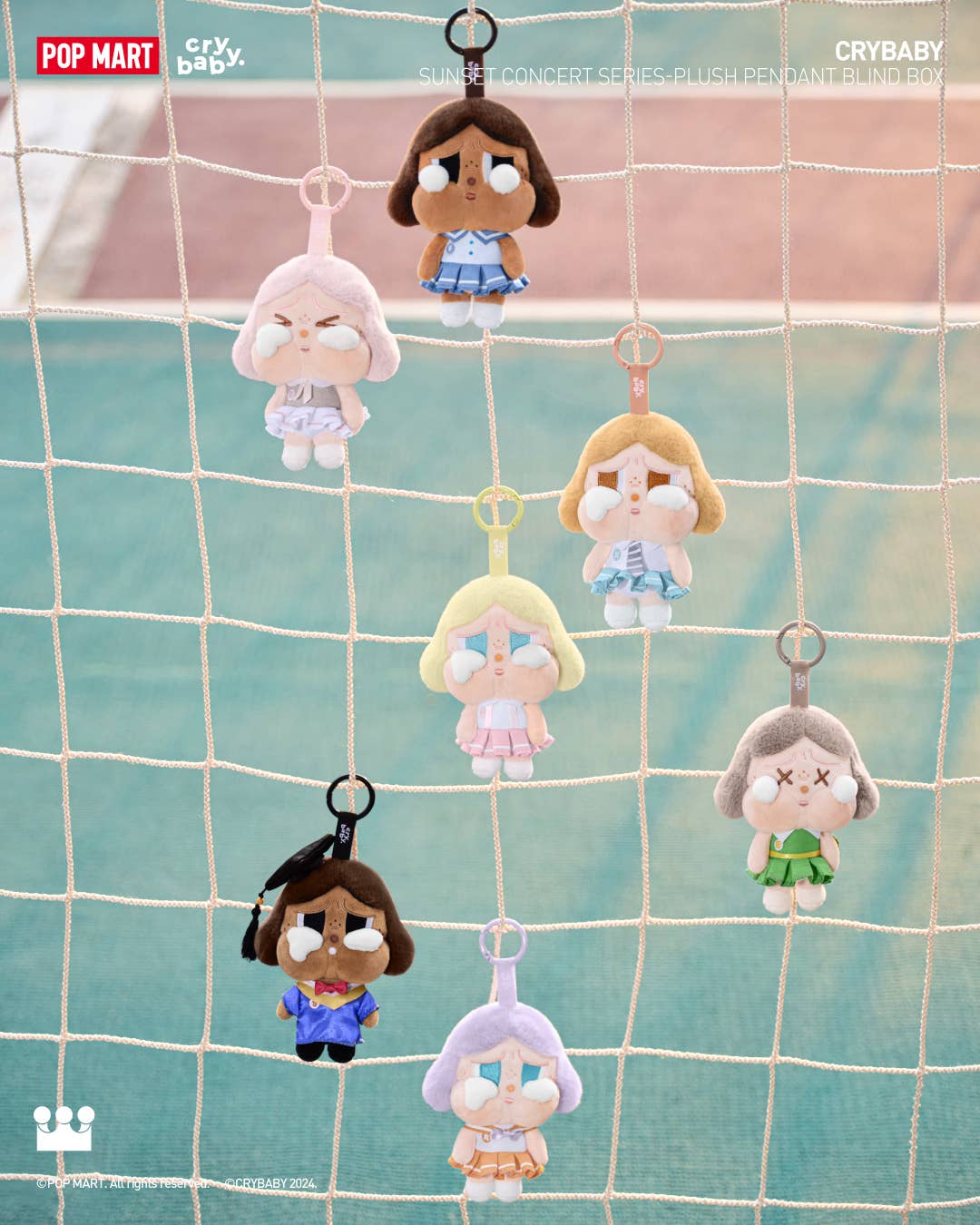 CRYBABY Sunset Concert Series Plush Pendant 1Box 6pcs