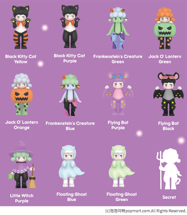 Popmart Satyr Rory Halloween Series: 1Box (12pcs)