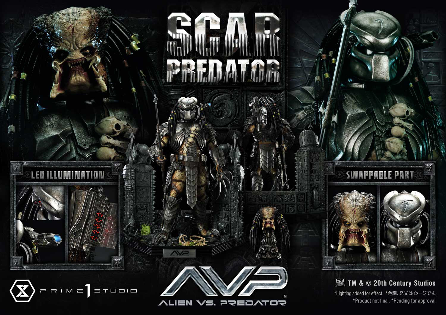 Museum Masterline Ailen vs.Predator Scar Predator DX Bonus Version