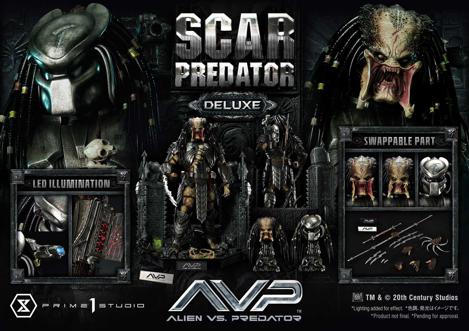 Alien vs. Predator Scar Predator Action Figure (Unmasked)