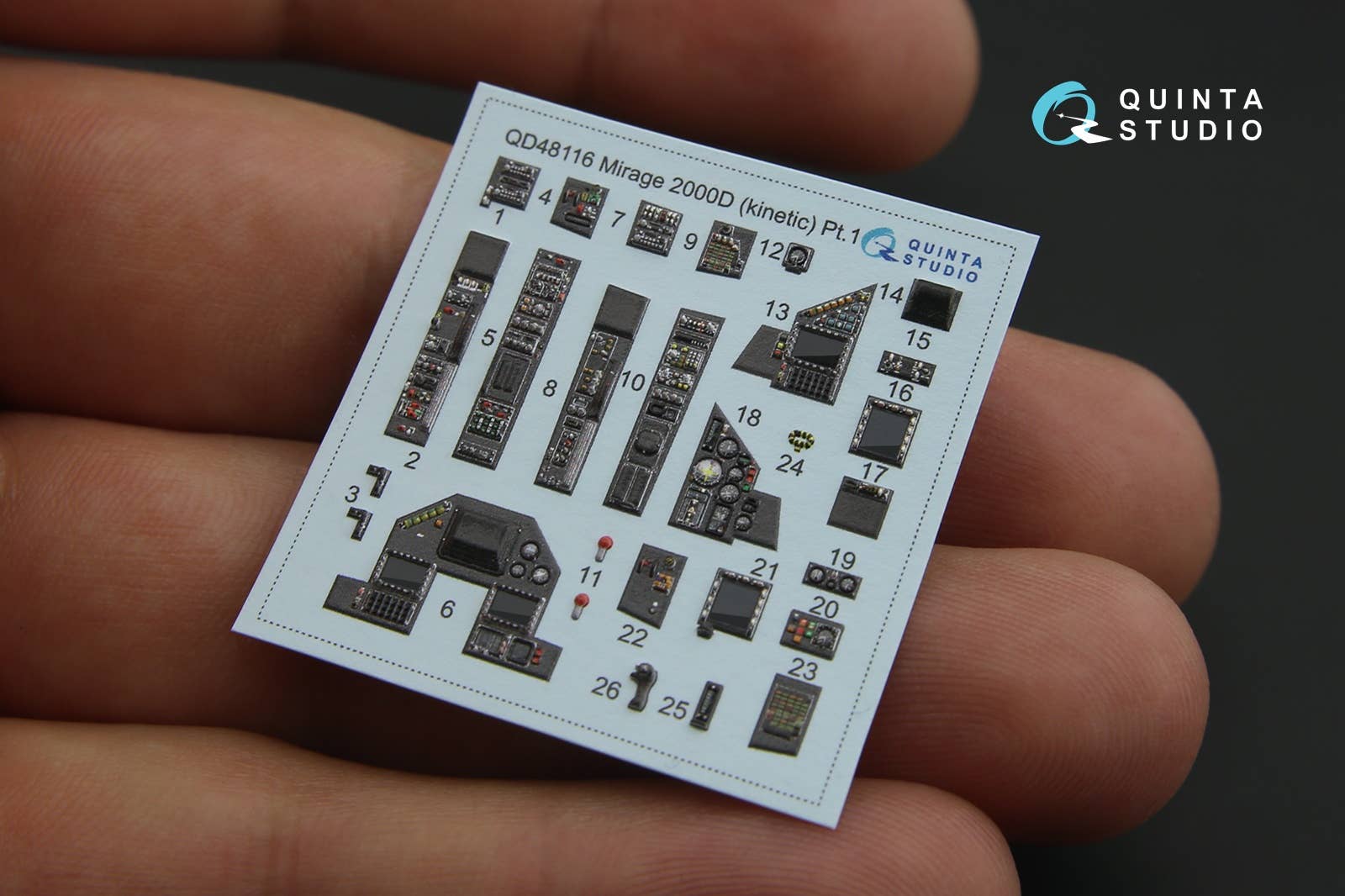 Quinta Studio Mirage 2000 C Interior 3D Decal for Kinetic QD48113-1/48