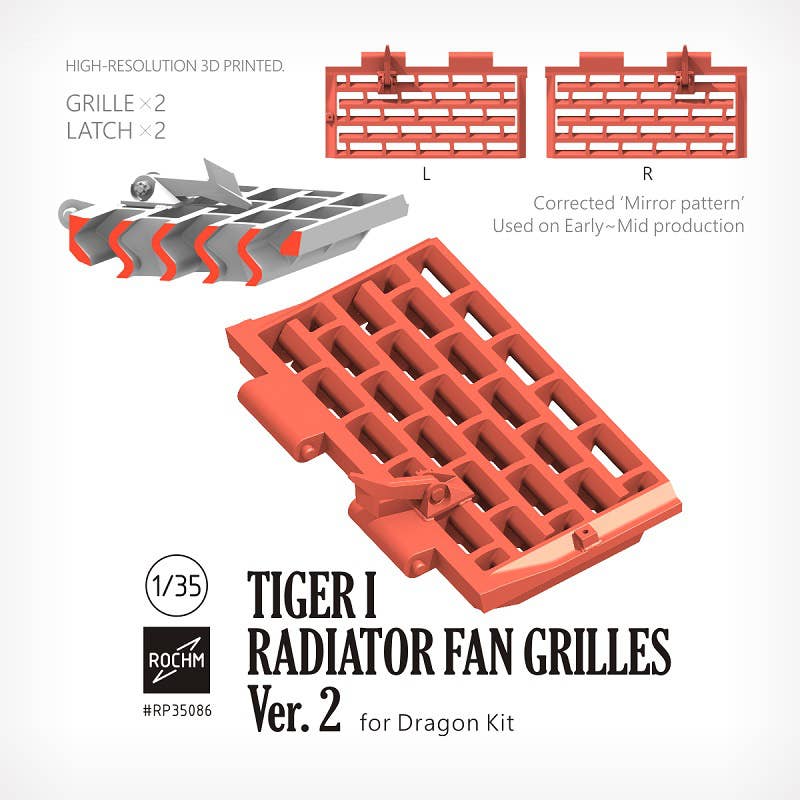 Wwii Tank Radiator WWII German Tiger I Heavy Tank Early/Middle Radiator Fan Grill Set Ver ...