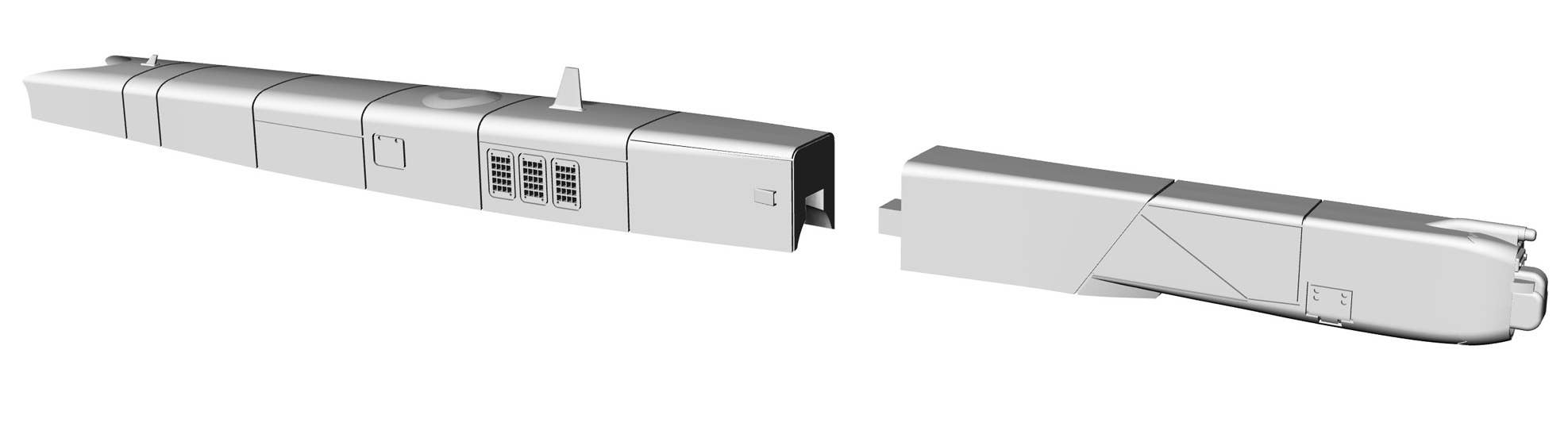F16 dorsal spine, Israeli version, for Trumpeter