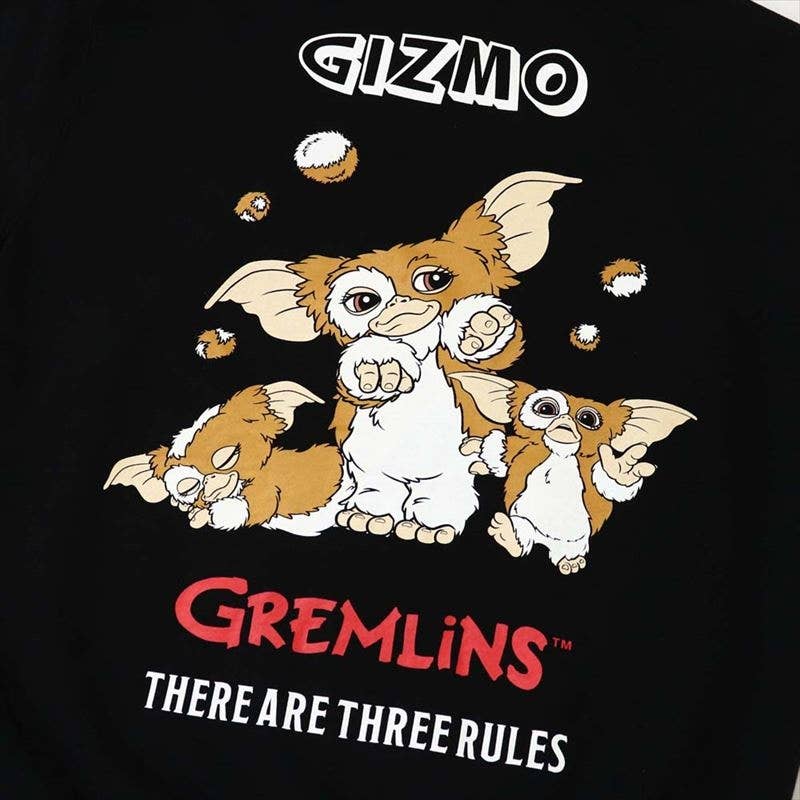 Gremlins Unisex Adult 'Three Rules' Gizmo Hoodie - Black/Red/Brown Pullover With Kangaroo Pocket - View #4