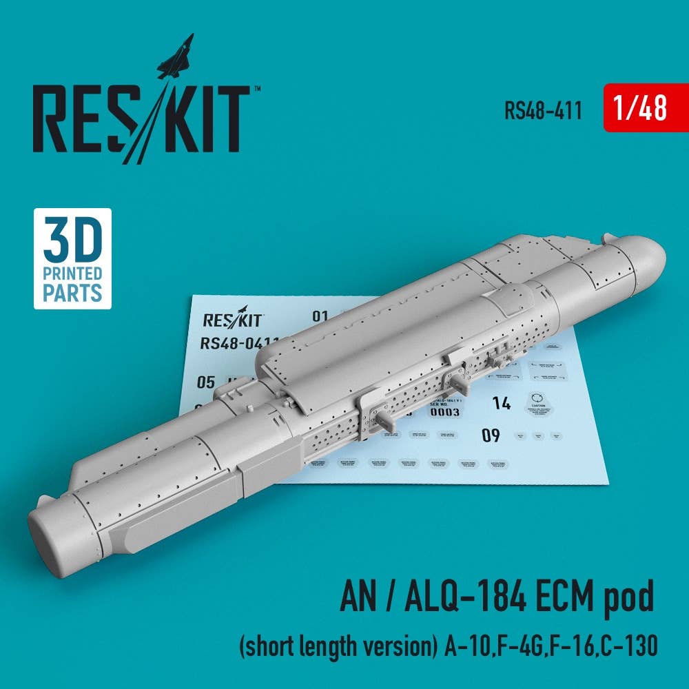 AN / ALQ184 ECM pod (short length version) (A10,F4G,F16,C130) (3D