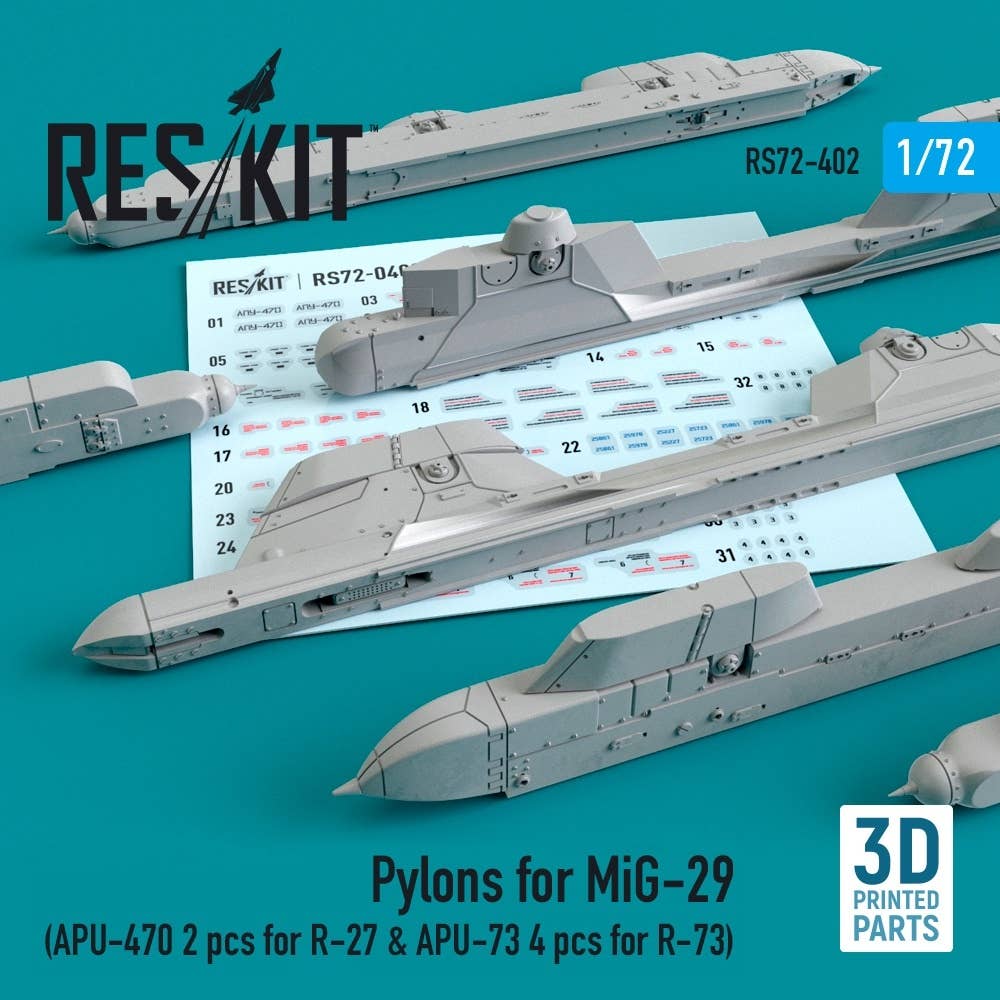 Pylons for MiG-29 (APU-470 2 pcs for R-27 & APU-73 4 pcs for R-73 ...